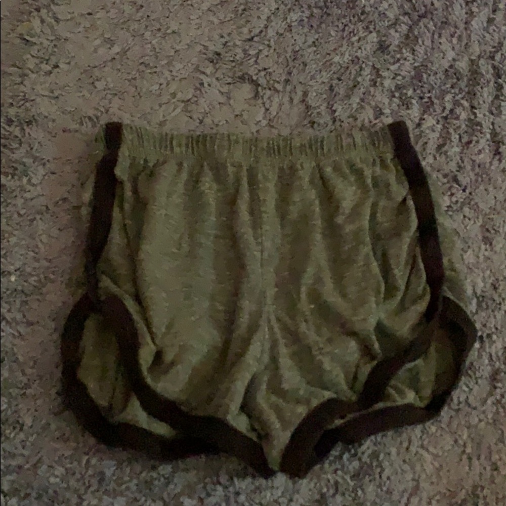 brandy melville grey and navy shorts